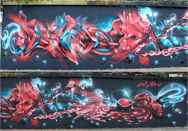 Graffiti Wall - Photo by GraffFunk - kiss81, bird, grafffunk