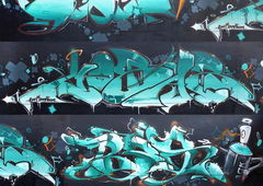 Graffiti Wall - Photo by GraffFunk - YIQIA, MOBAR, POSA