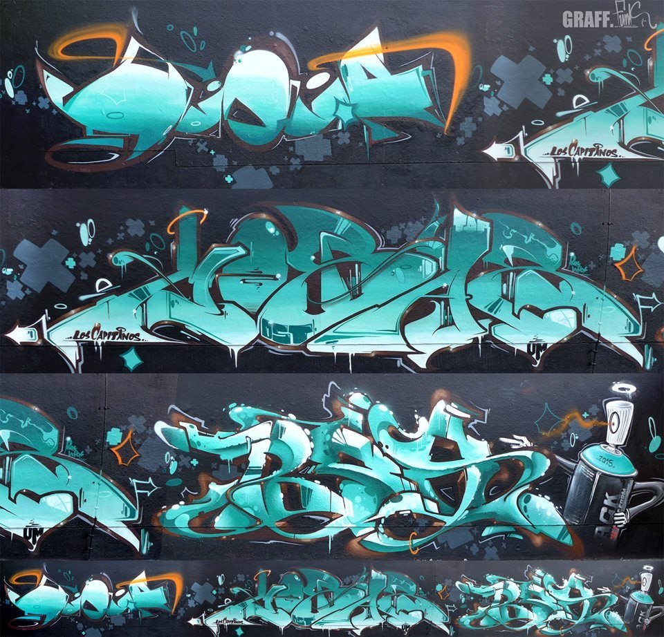 Graffiti Wall - Photo by GraffFunk - YIQIA, MOBAR, POSA