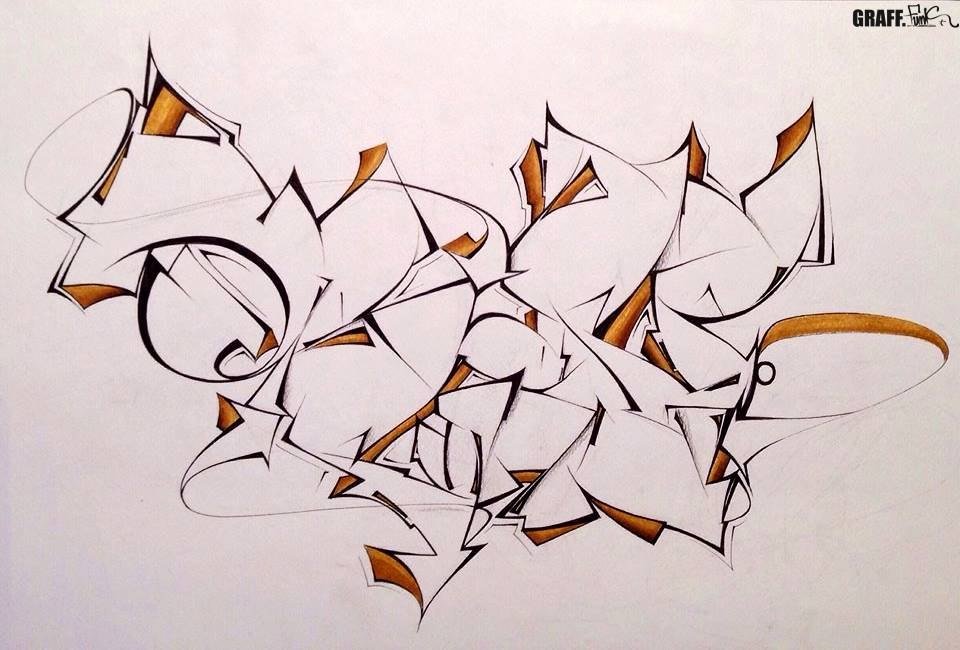 Graffiti Sketch - Photo by GraffFunk - yiqia, leipzig, grafffunk