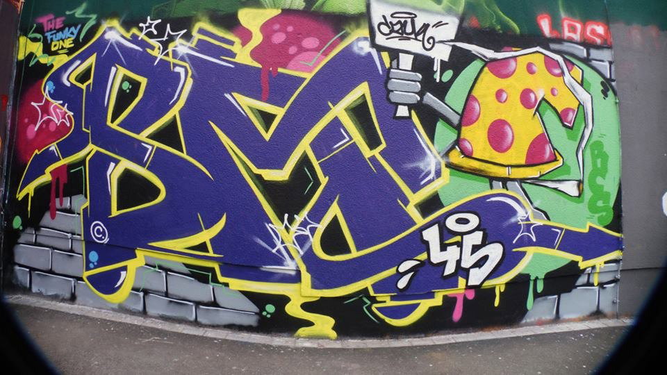 Graffiti Wall - Photo by GraffFunk - bm, bm45, 45