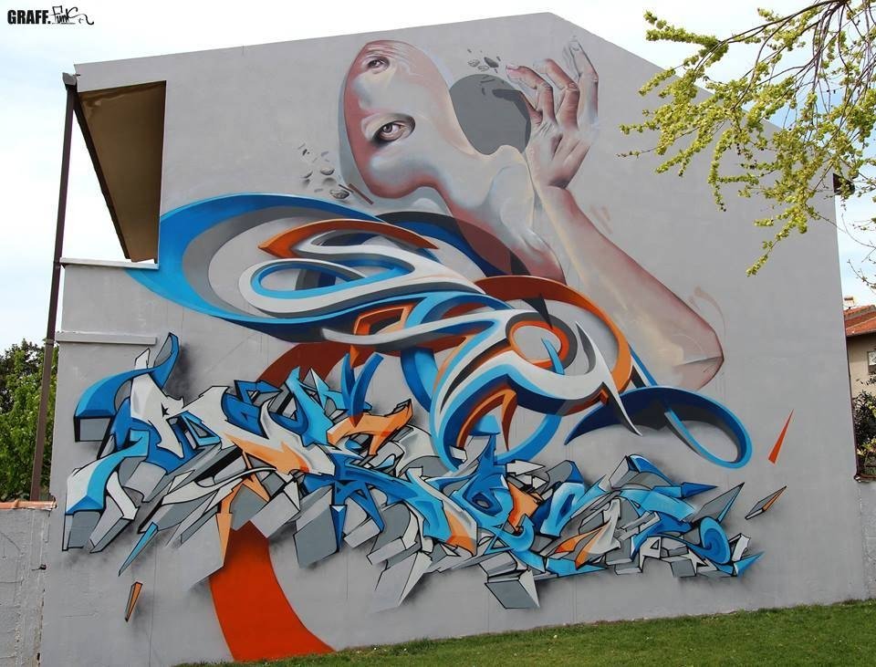 Graffiti Wall - Photo by GraffFunk - SCAN, YAMA, ORES