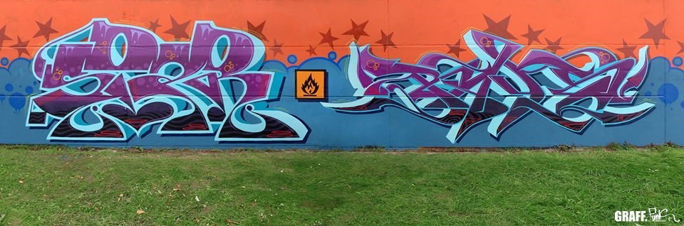 Graffiti Wall - Photo by GraffFunk - star, tsar, rays