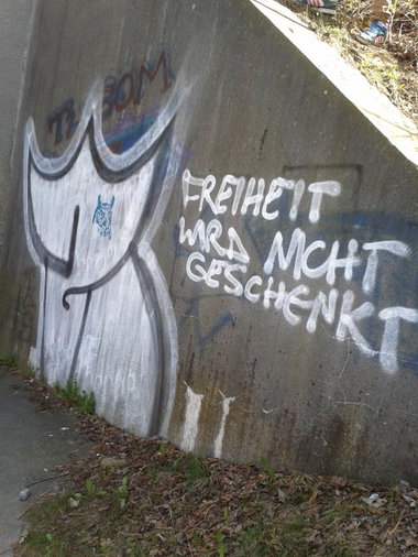 Graffiti Bombing - Photo by GraffSoest - Why, fragezeichen, ? (2013)