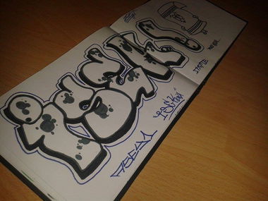 Graffiti Sketch - Photo by GraffSoest - Isek, ASEY1 (2014)