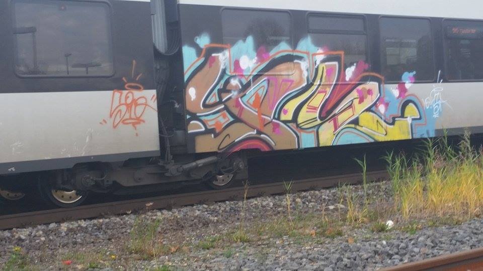 Graffiti Train in Soest - Photo by GraffSoest (2014)