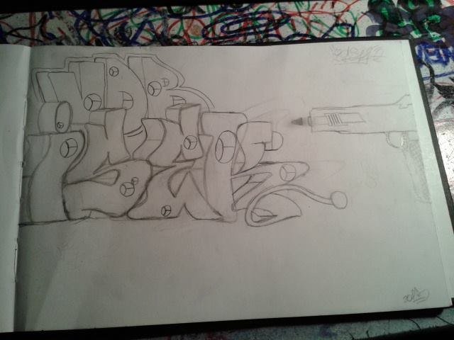 Graffiti Sketch - Photo by GraffSoest - VDB, iSEK (2015)