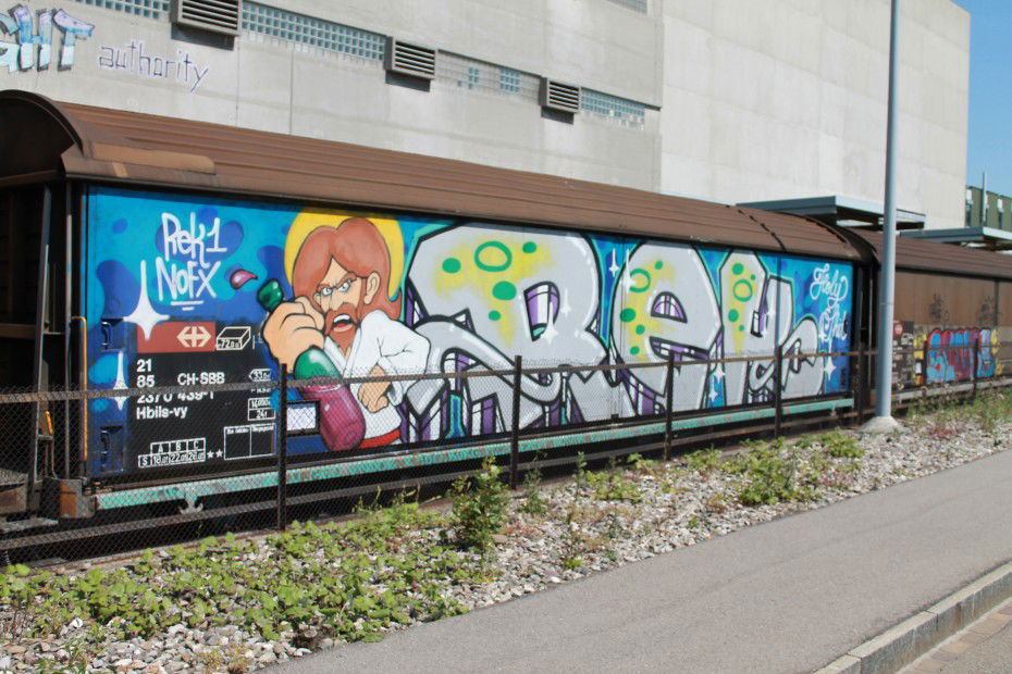 Graffiti Train in basel - Photo by GraffitiBS - wholecar, basel, rek