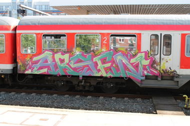 Graffiti Train in hamburg - Photo by GraffitiBS - arsen, hamburg-altona, hamburg
