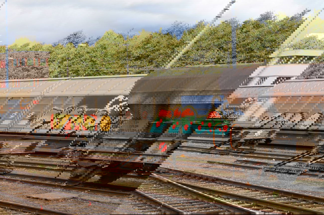 Graffiti Train - Photo by GraffitiBS - fire, graffitibs, basel