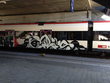 Graffiti Train - Photo by GraffitiBS - Blow, cyrus, basel (2014)