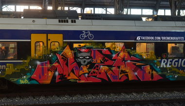 Graffiti Train in Bremen - Photo by GraffitiBremen - rize, jbcb, jukeboxcowboys (2016)
