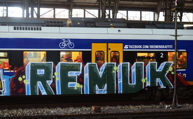 Graffiti Train in Bremen - Photo by GraffitiBremen - remuk (2016)