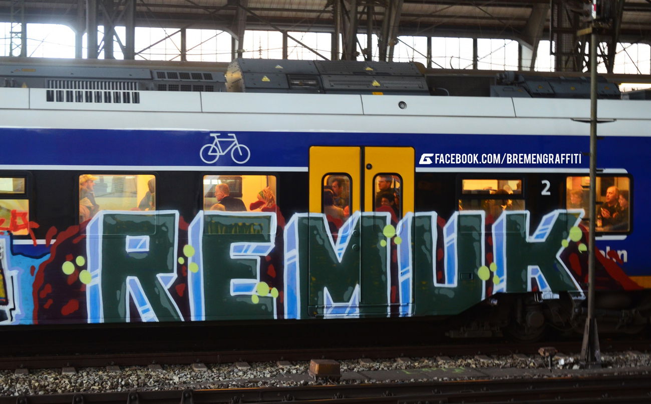 Graffiti Train in Bremen - Photo by GraffitiBremen - remuk (2016)