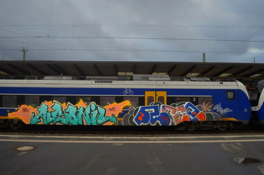 Graffiti Train in Bremen - Photo by GraffitiBremen - alsoe, onil, rozy (2015)