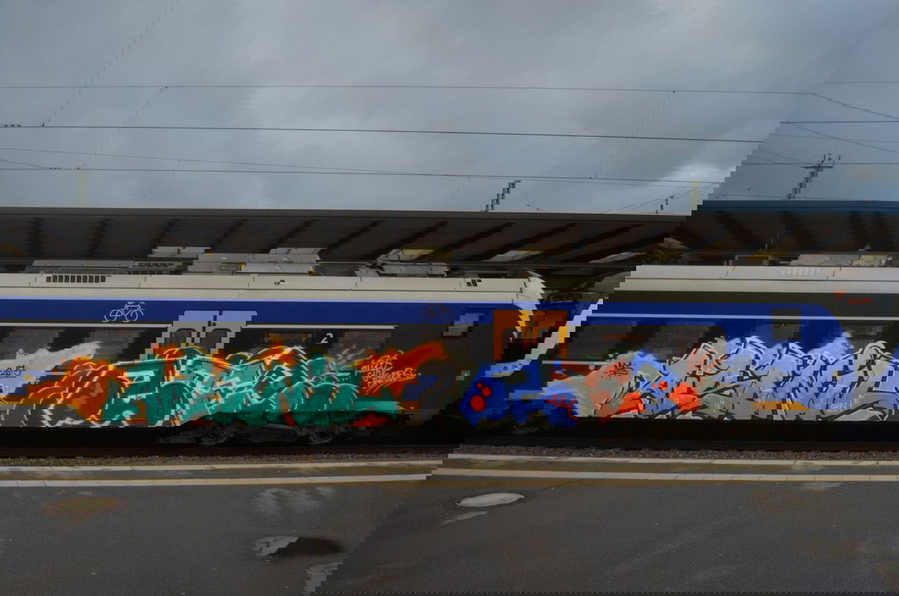 Graffiti Train in Bremen - Photo by GraffitiBremen - alsoe, onil, rozy (2015)