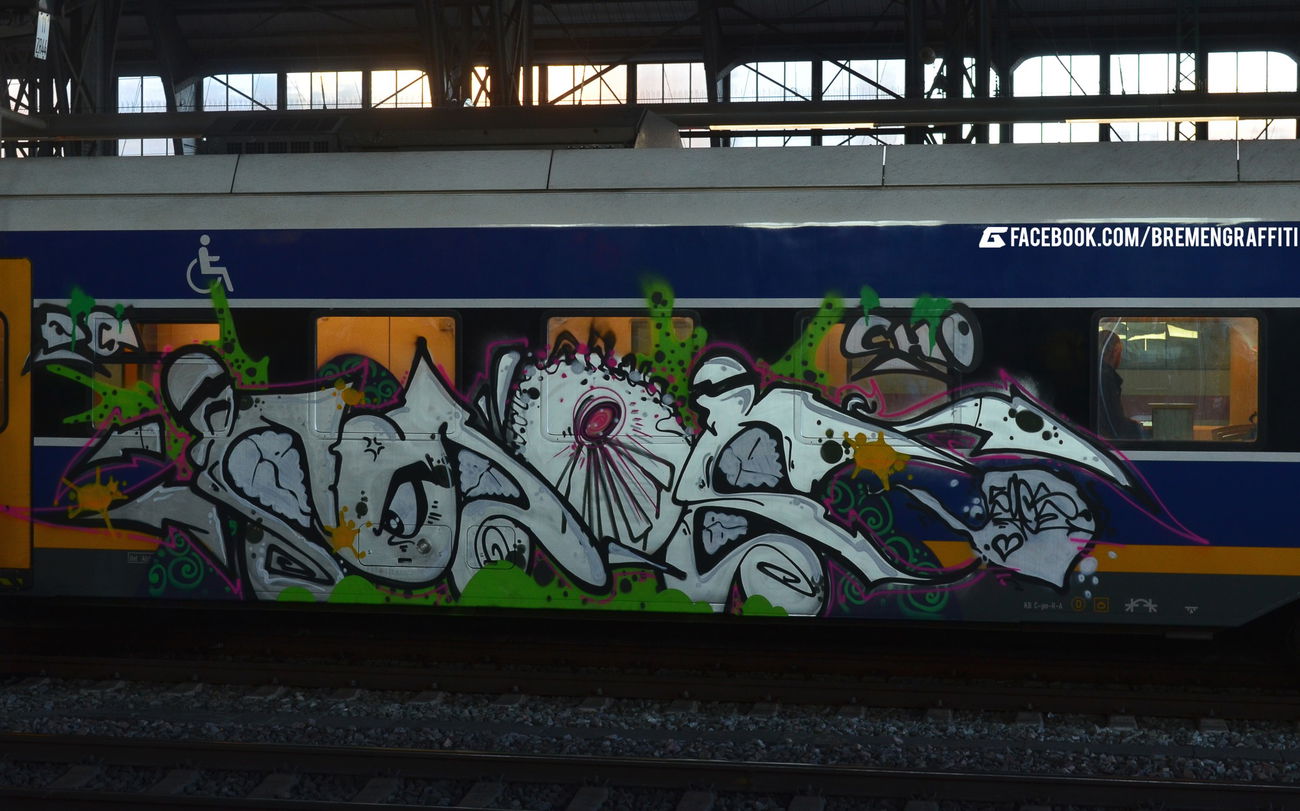Graffiti Train in Bremen - Photo by GraffitiBremen (2016)