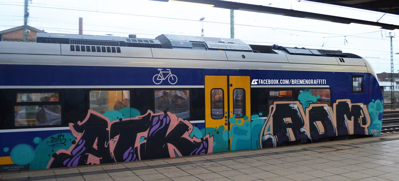 Graffiti Train in Bremen - Photo by GraffitiBremen - atk, rdm (2016)