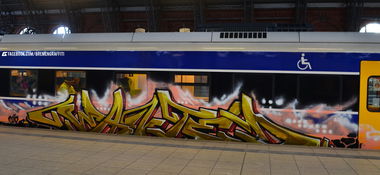 Graffiti Train in Bremen - Photo by GraffitiBremen - wanted (2016)