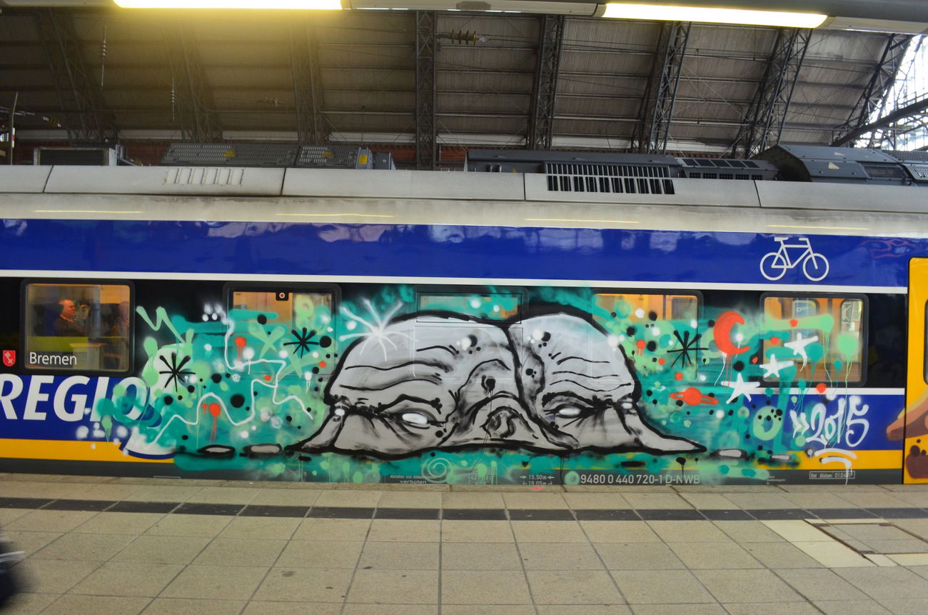 Graffiti Train in Bremen - Photo by GraffitiBremen - swk (2015)
