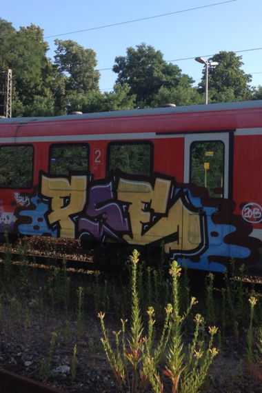Graffiti Train - Photo by GraffitiFrankfurt - Pse, Oscar, Karma (2013)