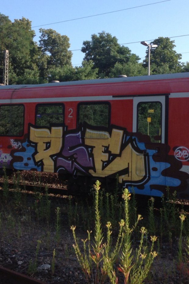 Graffiti Train - Photo by GraffitiFrankfurt - Pse, Oscar, Karma (2013)