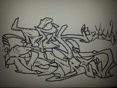 Graffiti Sketch - Photo by GraffitiSachsen - SIUT, AVE, Crew (2014)