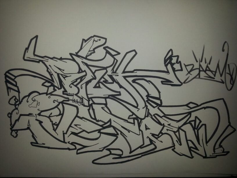 Graffiti Sketch - Photo by GraffitiSachsen - SIUT, AVE, Crew (2014)