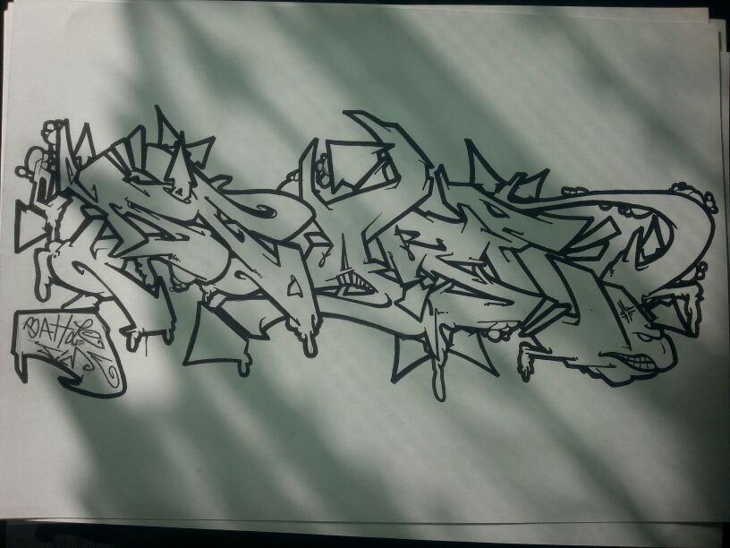 Graffiti Sketch - Photo by GraffitiSachsen - SCARE, AVE (2014)