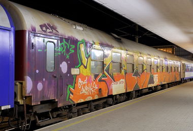 Graffiti Train in Latvia - Photo by Graffmagazine - wc, wholecar