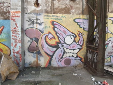 Graffiti Wall in Trier - Photo by Grafilzer - panic, rems, cuba (2002)