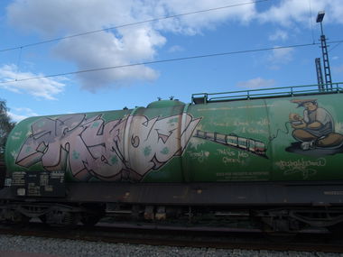 Graffiti Train in Trier - Photo by Grafilzer - ryo