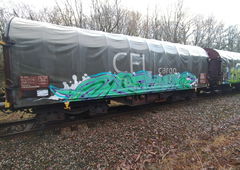 Graffiti Train in Luxembourg - Photo by Grafilzer - freight, cargo, fr8