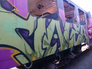 Graffiti Train in Trier - Photo by Grafilzer - valer