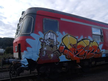 Graffiti Train in Trier - Photo by Grafilzer - love, kaos