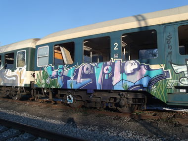 Graffiti Train in Trier - Photo by Grafilzer