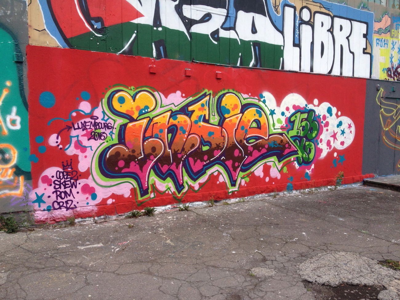 Graffiti Wall in Luxembourg - Photo by Grafilzer - indie, 184, cope2 (2015)