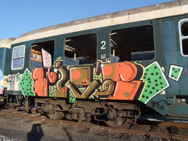 Graffiti Train in Trier - Photo by Grafilzer