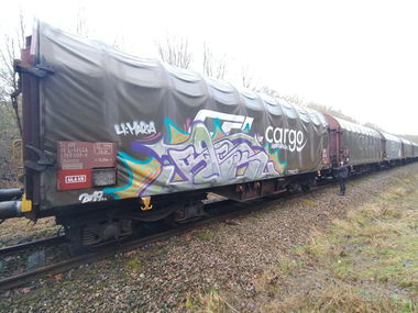 Graffiti Train in Luxembourg - Photo by Grafilzer - freight, cargo, fr8