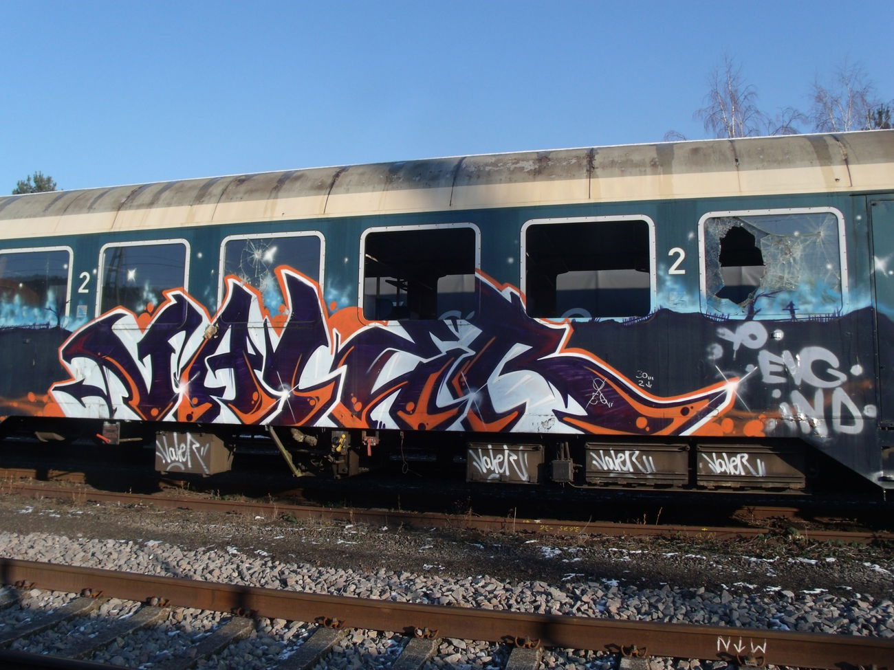 Graffiti Train in Trier - Photo by Grafilzer - valer