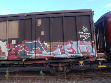 Graffiti Train in Trier - Photo by Grafilzer