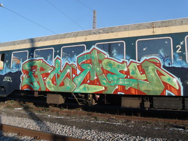 Graffiti Train in Trier - Photo by Grafilzer - pome