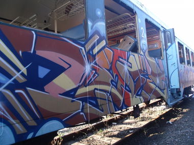 Graffiti Train in Trier - Photo by Grafilzer - love, kaos
