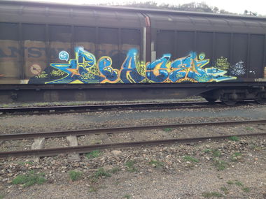 Graffiti Train - Photo by Grafilzer - peace