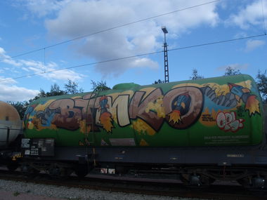 Graffiti Train in Trier - Photo by Grafilzer - bimko