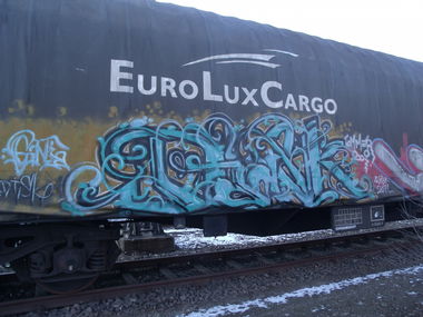 Graffiti Train in Trier - Photo by Grafilzer
