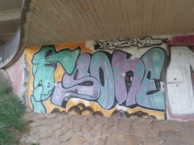 Graffiti Wall in Trier - Photo by Grafilzer - sone, zone, dcb (1997)