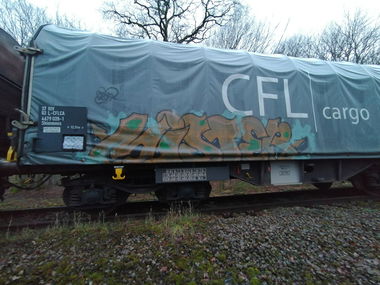 Graffiti Train in Luxembourg - Photo by Grafilzer - freight, cargo, fr8