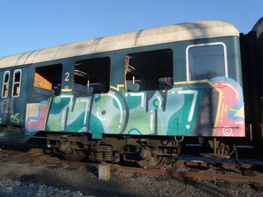 Graffiti Train in Trier - Photo by Grafilzer - now