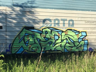 Graffiti Train in Kaliningrad - Photo by GrapeUmexCrew - Grape, Russia, kaliningrad (2018)